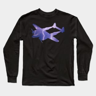 P-38 Lightning airplane fighter Long Sleeve T-Shirt